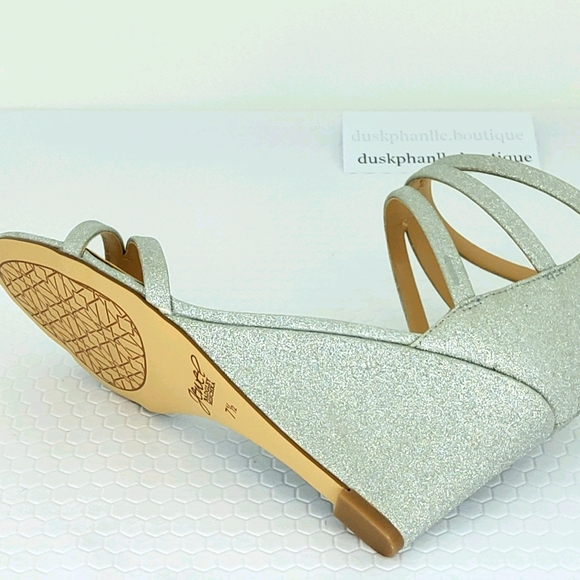 Jewel BADGLEY MISCHKA strapped wedge sandals - Picture 4 of 7